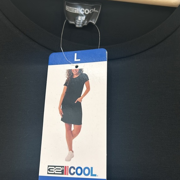 32 DEGREE WOMENS SOFT LUX BLACK DRESS Sz LARGE NEW - Picture 6 of 9